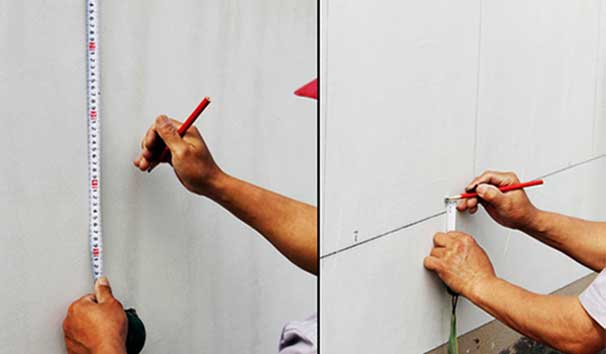 基層處理，彈線排版